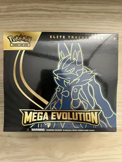 Pokemon TCG Mega Evolution ETB Lucario Elite Trainer Box NEW FACTORY SEALED - Image 1