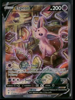 2021 Pokemon Espeon V Sword & Shield Evolving Skies Full Art #180 - Image 1