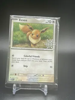 SEALED Eevee 133/165 Pokemon Holiday Calendar 2025 Festive Stamp Snowflake - Image 1