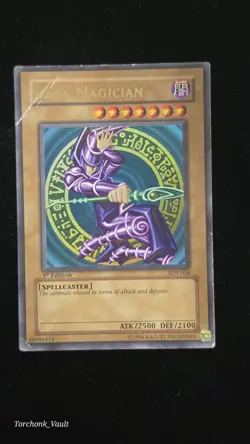YuGiOh Dark Magician SDY-006 Ultra Rare 1st Edition Na English, Vintage GLOSSY - Image 1