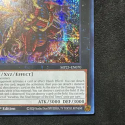 Yu-Gi-Oh! Varudras Final Bringer MP25-EN070 1st Ed Holo Xyz ATK 3000 DEF 3000 - Image 5