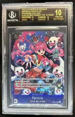 2024 One Piece Perona Super Rare Treasure Cup #OP06-093 BGS 10 Pristine - Image 1