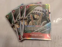 4X Trafalgar Law Playset OP14-009 SR One Piece TCG The Azure Sea's Seven - Image 1