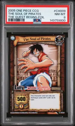 2005 One Piece CCG The Soul of Pirates Luffy Holofoil Vintage English - Image 1
