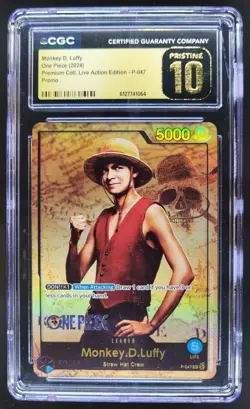 2024 ONE PIECE MONKEY D. LUFFY LIVE ACTION PROMO P-047 CGC 10 PRISTINE TL3 - Image 1
