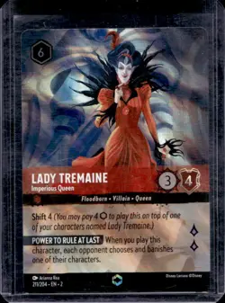 2023 Disney Lorcana Rise of the Floodborn Lady Tremaine Imperious Queen #211/204 - Image 1
