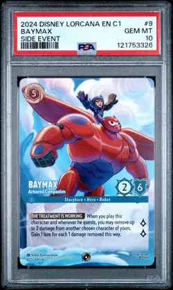 DISNEY LORCANA EN C1-LORCANA CHALLENGE PROMO BAYMAX - ARMORED COMPANION PSA 10 - Image 1