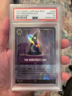Disney Lorcana The Sorcerer's Hat (Enchanted) 210/204 PSA 10 💎 - Image 1