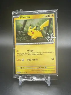 Pokemon 2025 Holiday Advent Calendar Stamped Festive Pikachu 025/165 SEALED - Image 1