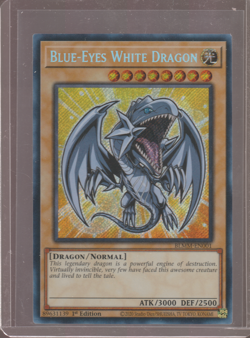 Blue-Eyes White Dragon YUGIOH BOL Monster Mayhem Secret Rare BLMM-EN001 - Image 1