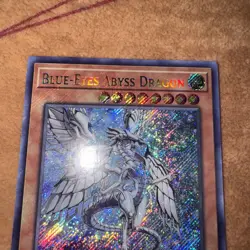 🔥 Yugioh Blue-Eyes Abyss Dragon LDS2-EN015 SECRET RARE HOLO NEAR MINT 1ST ED - Image 2