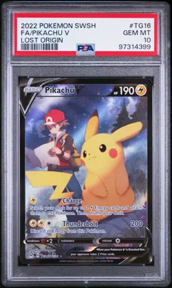 PSA 10 Pikachu V TG16/TG30 Swsh11: Lost Origin Trainer Gallery 2022 Pokemon Card - Image 1