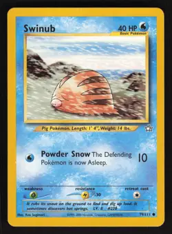 Pokemon Neo Genesis 79/111 Swinub Card TCCCX E - Image 1