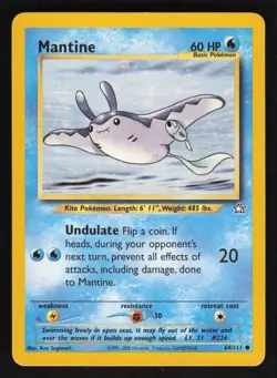 Pokemon Neo Genesis 64/111 Mantine Card TCCCX A - Image 1