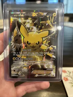 HP Pokemon Pikachu EX XY124 Black Star Promo 2016 Holo Card TCG LP - Image 1