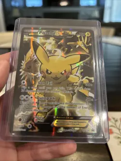 HP Pokemon Pikachu EX XY124 Black Star Promo 2016 Holo Card TCG LP - Image 2