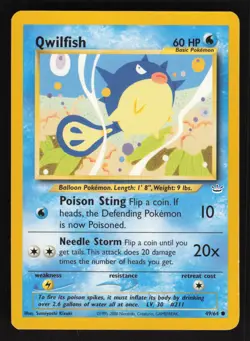 Pokemon Neo Revelation #49/64 Qwilfish Card TCCCX - Image 1