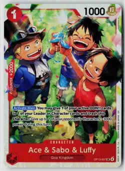 Carrying On His Will #OP13-007 Ace & Sabo & Luffy - Image 1