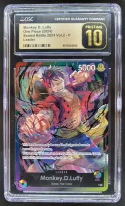 2024 ONE PIECE MONKEY D. LUFFY LEADER CGC 10 PRISTINE O PT - Image 1