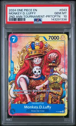 2024 ONE PIECE PROMO 2ND ANNIVERSARY TOURNAMENT MONKEY D. LUFFY PSA 10 - Image 1