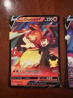 Pokemon Celebrations Lance’s Charizard V SWSH133 & Dark Sylveon V SWSH134 Cards - Image 2