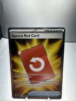 Special Red Card 113/086 Chaos Rising Trainer Full Art Holo Rare Pokemon Card NM - Image 1