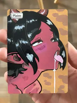 Hand Painted Altered MTG Card Waifu Anime Girl Original Art Magic Alter - Image 1