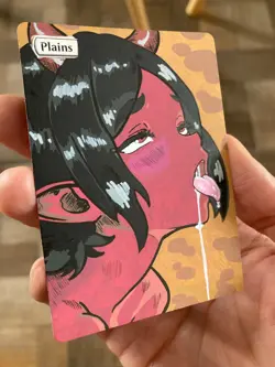 Hand Painted Altered MTG Card Waifu Anime Girl Original Art Magic Alter - Image 2