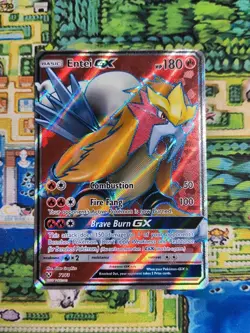 Entei GX (Full Art) 71/73 Shining Legends Holo Pokemon TCG Card - Image 1