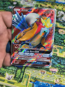 Entei GX (Full Art) 71/73 Shining Legends Holo Pokemon TCG Card - Image 2