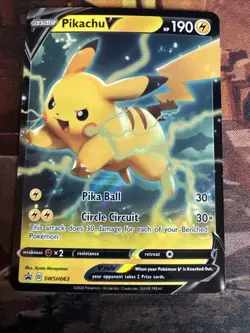 Pikachu V SWSH063 SWSH: Sword & Shield Promo Cards Holo - Image 1