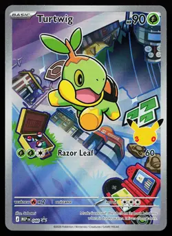 Turtwig 040 Holo Mega Evolution Promo Pokemon Card - Image 1