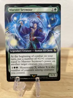 MTG Maester Seymour Extended Art Regular #0160 Commander: Final Fantasy NM/M - Image 1