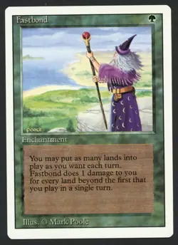 ***Fastbond*** MTG Revised Magic Kid Icarus - Image 1
