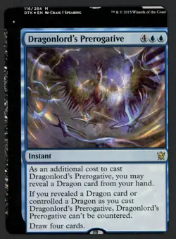 ***FOIL Dragonlord's Prerogative NFC Miscut*** MTG Dragons of Tarkir Kid Icarus - Image 1