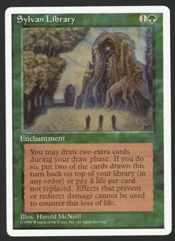 ***Sylvan Library*** MTG Alternate 4th Edition Magic Kid Icarus - Image 1