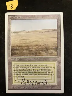 Magic The Gathering MTG Savannah Revised Edition Signed by Artist, Excellent - Image 1