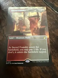 Sacred Foundry - MTG - Borderless - Ravnica Remastered - #297 - NM - Image 1