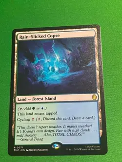 MTG Commander TMNT R Rain-Slicked Copse #0071 - Image 1
