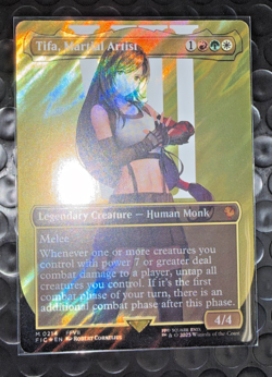 Magic: The Gathering- Tifa, Martial Artist (Borderless Surge Foil) NEAR MINT - Image 2