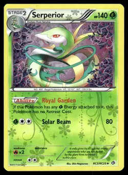 2013 Pokemon Radiant Collection Legendary Treasures Stage 2 Serperior RC3/RC25 - Image 1