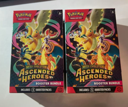 (2) Lot 2026 Pokemon Mega Evolution Ascended Heroes Sealed Booster Bundle Box - Image 1