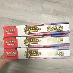3 Pokemon TCG Mega Evolution Ascended Heroes Deluxe Pin Collection - Image 2