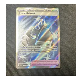 Pokemon Punk Helmet 121/094 Holo Full Art Ultra Rare EN Me02 Trainer - Image 1