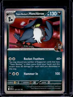 2026 Pokemon Ascended Heroes Team Rocket's Honchkrow Rare #127/217 - Image 1