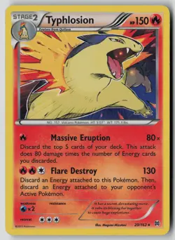 Typhlosion 20/162 Holo Rare BREAKthrough Pokemon Holo MP - Image 1