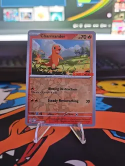 Pokemon TCG Charmander GameStop Exclusive Reverse Holo Promo Card 004/165 - Image 2