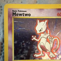 Pokemon Mewtwo TCG Base Set 10/102 Holo Rare Wizards 1999 60 HP English - Image 4