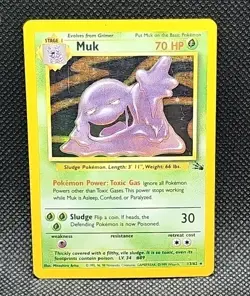 Pokemon TCG - Muk Holo Rare Fossil Set 13/62 WOTC Vintage 1999 - LP - Image 1