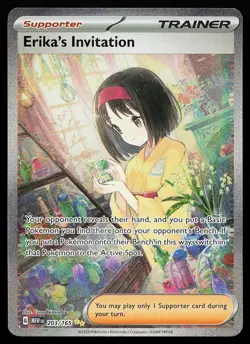 Erika's Invitation 203/165 Holo Special Illustration Rare 151 Pokemon Card - Image 1
